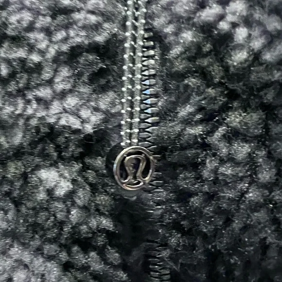 lululemon athletica Womens Oversized Fleece Sweater Dark Carbon Black Med Large - Picture 8 of 12